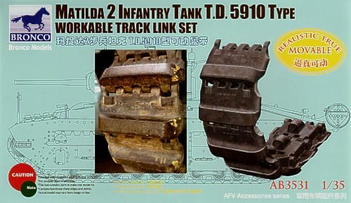 Przejdź do produktu BRONCO AB 3531 - 1:35 Matilda 2 T.D. 5910 Type Workable Track Link Set