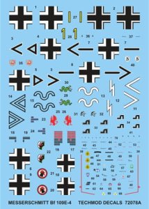 TECHMOD 72078 - 1:72 Messerschmitt Bf-109 E-4