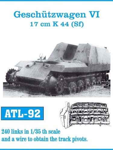 Przejdź do produktu Friulmodel ATL-092 - 1:35 Metalowe gąsienice Geschutzwagen VI 17cm K44 (Sf)