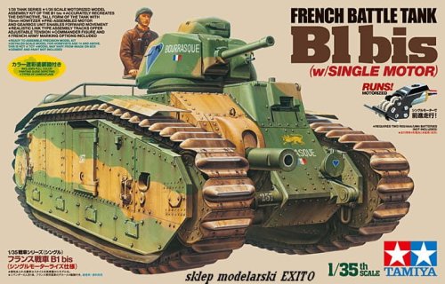Przejdź do produktu TAMIYA 30058 - 1:35 French Battle Tank B1 bis w/ Single Motor