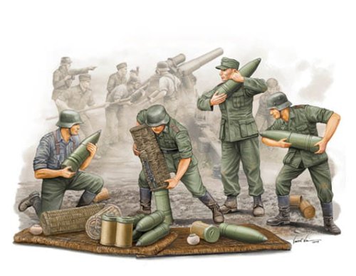 Przejdź do produktu TRUMPETER 00426 - 1:35 German Field Howitzer Gun Crew (on carrying)