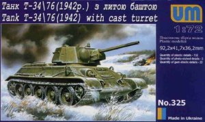 UNIMODELS 325 - 1:72 T-34/76 ( model 1942 ) with cast turret