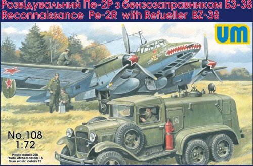 Przejdź do produktu UNIMODELS 108 - 1:72 Reconnaissance Pe-2R with Refueller BZ-38