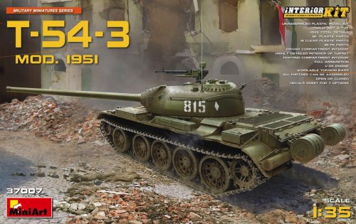 Przejdź do produktu MINIART 37007 - 1:35 T-54-3 Mod.1951 w/ interior - Soviet Medium Tank
