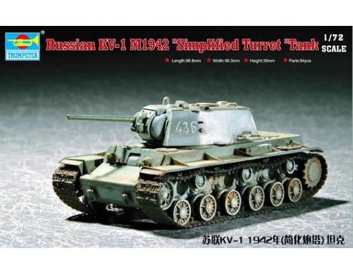 Przejdź do produktu TRUMPETER 07234 - 1:72 Russia KV-1(Model 1942) Simplified Turret Tank