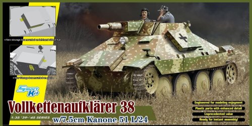 Przejdź do produktu DRAGON 6815 - 1:35 Vollkettenaufklaerer 38 w/7.5cm Kanone 51 L/24