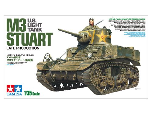 Przejdź do produktu TAMIYA 35360 - 1:35 U.S. Light Tank M3 Stuart Late Production