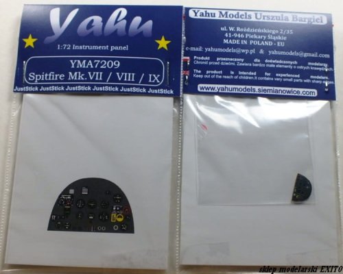 Przejdź do produktu YAHU YMA7209 - 1:72 Spitfire Mk.VII / VIII / IX tablica przyrządów