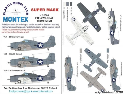 Przejdź do produktu MONTEX K32006 - 1:32 F4F-4 Wildcat US Navy