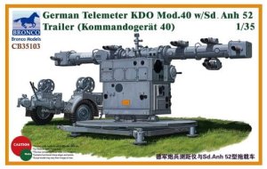BRONCO CB 35103 - 1:35 German Telemeter KDO Mod.40 w/Sd.Anh 52 Trailer (Kommando-Gerat 40)