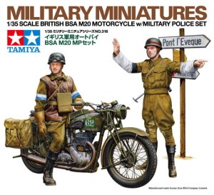 TAMIYA 35316 - 1:35 British BSA M20 Motorcycle w/ Military Police Set