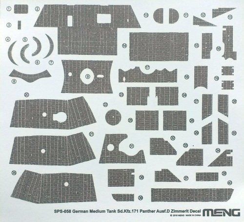 Przejdź do produktu MENG MODEL  SPS058 - 1:35 Sd.Kfz.171 Panther Ausf.D Zimmerit Decal