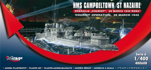 Przejdź do produktu MIRAGE 400608 - 1:400 HMS Cambeltown St. Nazaire - operacja Chariot