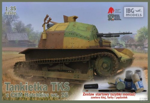 Przejdź do produktu IBG E3502 - 1:35 TKS - Polish Light Reconnaissance Tank (z farbami, zawieszenie szybki montaż)