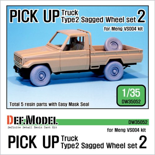Przejdź do produktu DEF MODEL DW35052 - 1:35 Pick up truck Type 2 Sagged Wheel set 2
