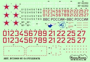 MODELMAKER D72069 - 1:72 Su-34 Fullback