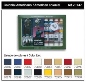 VALLEJO 70147 - American Colonial - Model Color Set