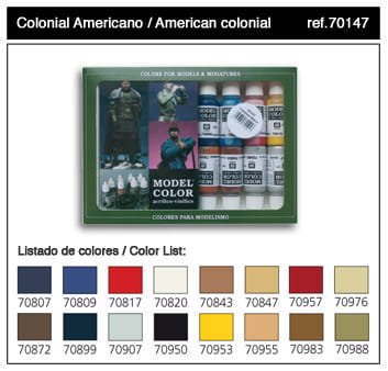 Przejdź do produktu VALLEJO 70147 - American Colonial - Model Color Set