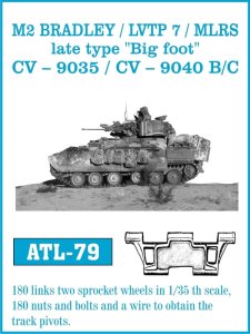 Friulmodel ATL-079 - 1:35 Metalowe gąsienice M2 Bradley / LVTP 7 / MLRS late type Big foot / CV-9035 / CV-9040 B/C