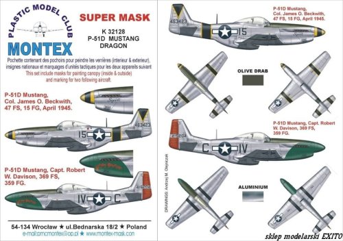 Przejdź do produktu MONTEX K32128 - 1:32 P-51 D Mustang