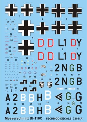 Przejdź do produktu TECHMOD 72011 - 1:72 Messerschmitt Bf-110C