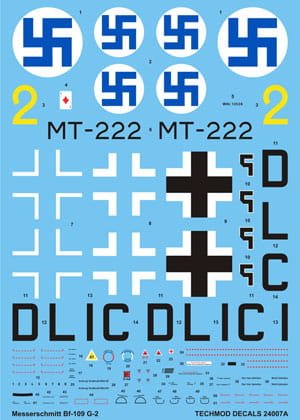 Przejdź do produktu TECHMOD 24007 - 1:24 Messerschmitt Bf-109G-2 w/masks