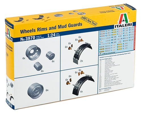 Przejdź do produktu ITALERI 3870 - 1:24 Wheels Rims and Mud Guards