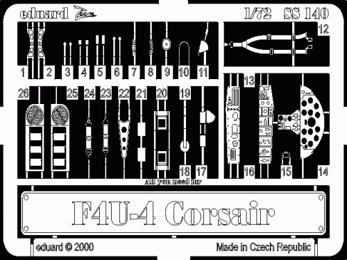 Przejdź do produktu EDUARD SS140 - 1:72 F4U-4