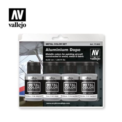 Przejdź do produktu VALLEJO 77603 - Aluminium Dope - Metal Color Set