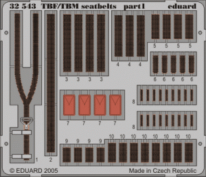 EDUARD 32543 - 1:32 TBF/TBM seatbelts