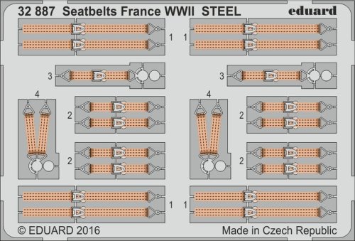 Przejdź do produktu EDUARD 32887 - 1:32 Seatbelts France WWII - Steel