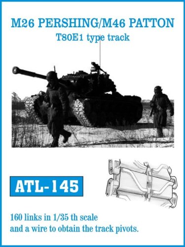 Przejdź do produktu Friulmodel ATL-145 - 1:35 Metalowe gąsienice M26 Pershing / M46 Patton T80E1 type