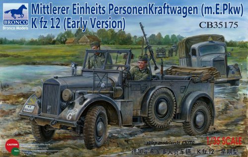 Przejdź do produktu BRONCO CB 35175 - 1:35 Mittlerer Einheits PersonenKraftwagen ( m.E.Pkw ) Kfz.12 Early Version