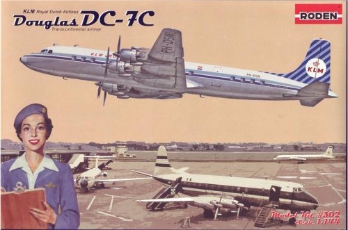 Przejdź do produktu RODEN 302 - 1:144 Douglas DC-7C KLM Royal Dutch Airlines
