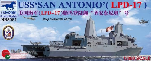 Przejdź do produktu BRONCO NB 5051 - 1:350 USS San Antonio LPD-17