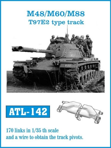 Przejdź do produktu Friulmodel ATL-142 - 1:35 Metalowe gąsienice M48 / M60 / M88 T97E2 type