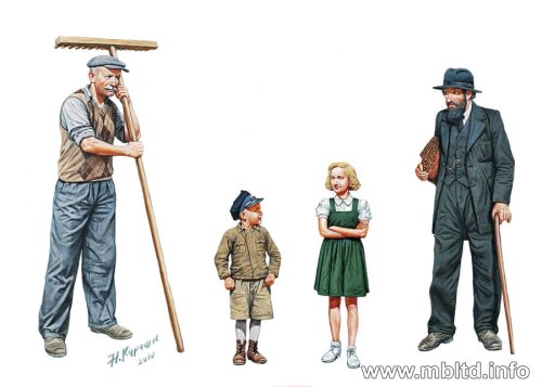 Przejdź do produktu MASTER BOX 3567 - 1:35 Civilians Western region - WW II era