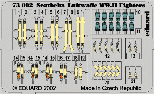 Przejdź do produktu EDUARD 73002 - 1:72 Seatbelts Luftwaffe WWII Fighters