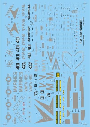 Przejdź do produktu TECHMOD 72076 - 1:72 F/A-18 A Hornet