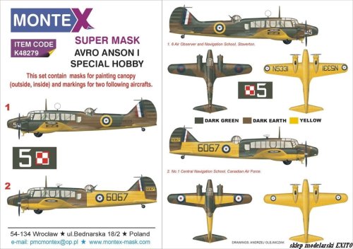 Przejdź do produktu MONTEX K48279 - 1:48 Avro Anson I