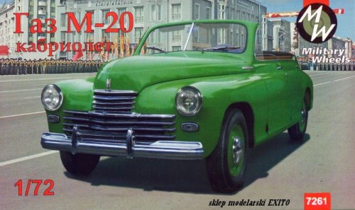 Przejdź do produktu MILITARY WHEELS 7261 - 1:72 GAZ M-20 Cabriolet