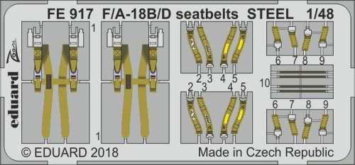Przejdź do produktu EDUARD FE917 - 1:48 F/A-18B/D seatbelts - Steel