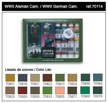 Przejdź do produktu VALLEJO 70114 - WW II German Camouflage - Model Color Set