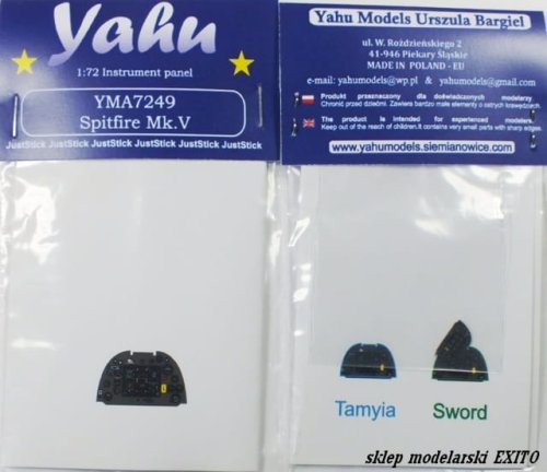 Przejdź do produktu YAHU YMA7249 - 1:72 Spitfire Mk.V tablica przyrządów
