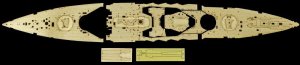 HASEGAWA 72142 QG42 - 1:350 Wooden Deck for Nagato