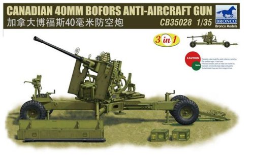 Przejdź do produktu BRONCO CB 35028 - 1:35 Canadian 40mm Bofors Anti-Aircraft Gun