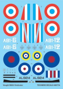 TECHMOD 48077 - 1:48 Vought SB2U-2 Vindicator (V-156-F & V-156-B1 Chesapeake) w/photo parts included