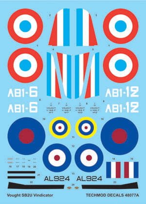 Przejdź do produktu TECHMOD 48077 - 1:48 Vought SB2U-2 Vindicator (V-156-F & V-156-B1 Chesapeake) w/photo parts included