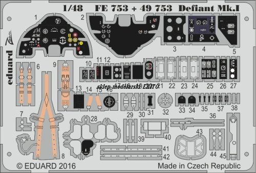 Przejdź do produktu EDUARD FE753 - 1:48 Defiant Mk.I