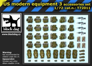 BLACK DOG T72011 - 1:72 US modern equipment 3 accessories set